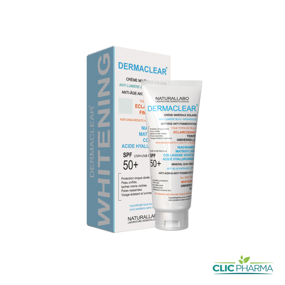 DERMACLEAR ECRAN CREME MINERAL INVISIBLE SPF50+ 50ML