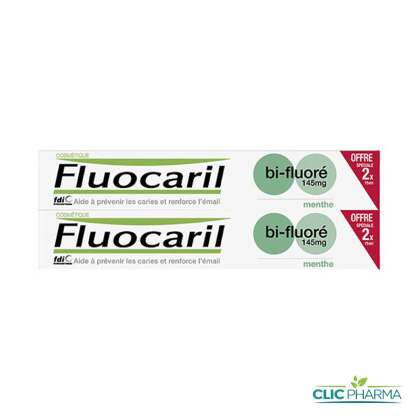 FLUOCARIL DENTIFRICE MENTHE BI-FLUORÉ 75ML (LOT DE 2)