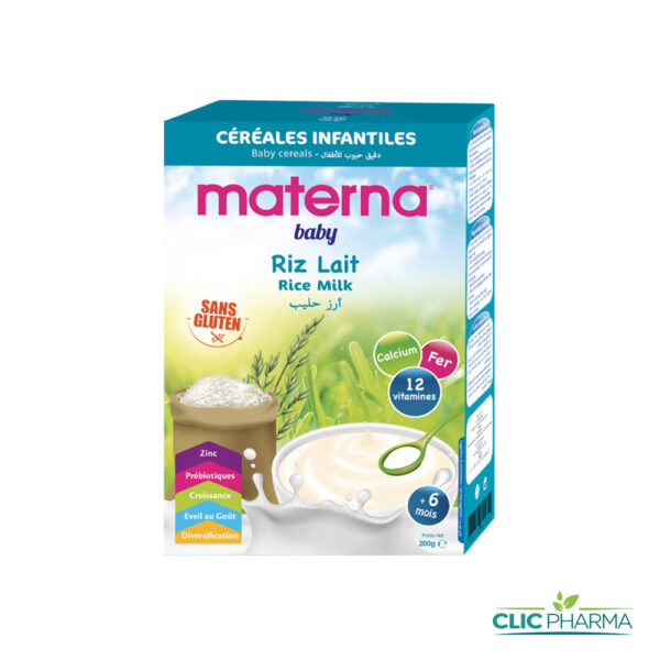 MATERNA FARINE RIZ LAIT 200 mg