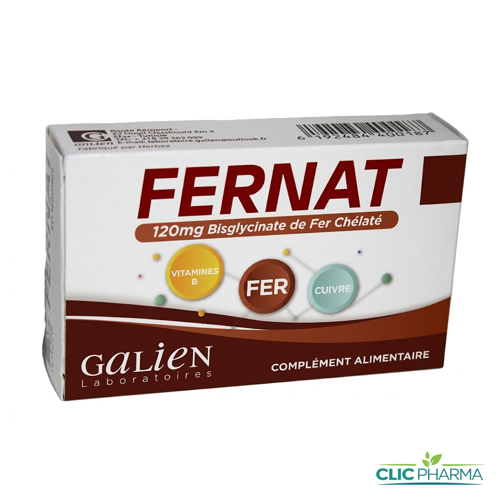 GALIEN FERNAT FER BISGYCINATE 120MG GELULES B 30