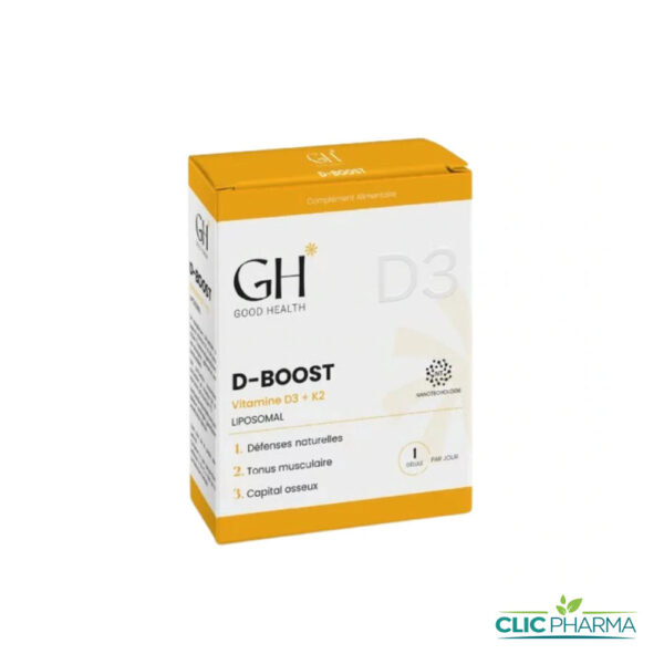 GOOD HEALTH D-BOOST VITAMINE D3+K2 (30 GÉLULES)