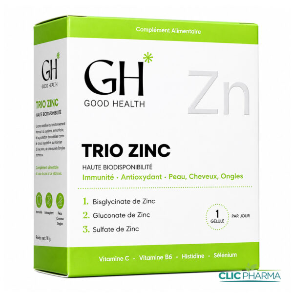 GOOD HEALTH TRIO ZINC (30 GELULES)