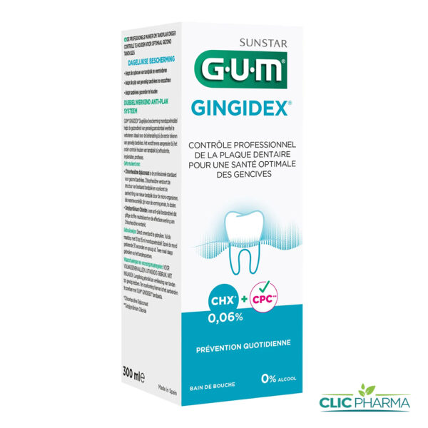 GUM BAIN DE BOUCHE GINGIDEX 300ML (0.06% CHX)