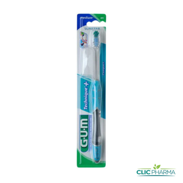 GUM BROSSE À DENTS TECHNIQUE+ COMPACT MEDIUM 493