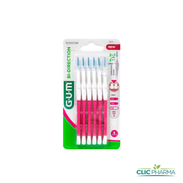 GUM BROSSETTES INTERMEDIAIRES BI-DIRECTION 1.2MM 2614