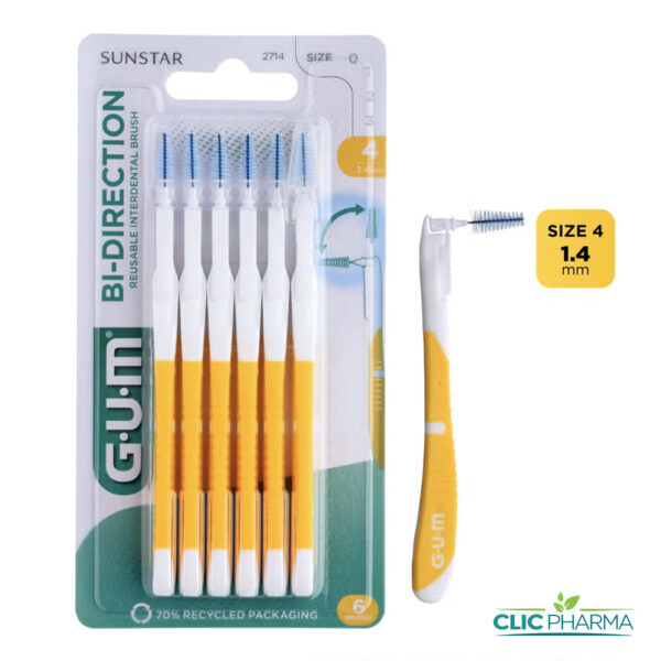 GUM BROSSETTES INTERMEDIAIRES BI-DIRECTION 1.4MM (REF: 2714) (6 PIECES)