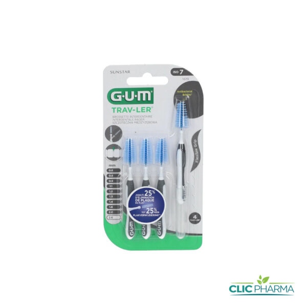 GUM BROSSETTES INTERMEDIAIRES TRAVELER CYLINDRIQUE 2.6MM 1619