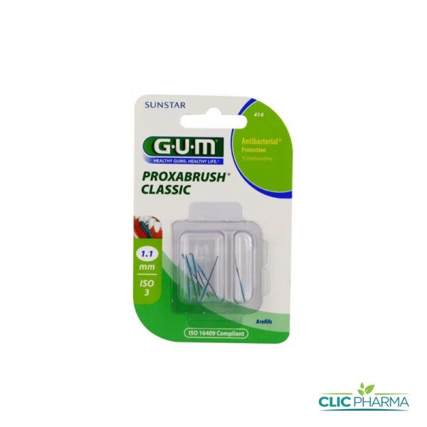 GUM BROSSETTES INTERMEDIAIRES ULTRA FINE CONIQUE 1.1MM 414