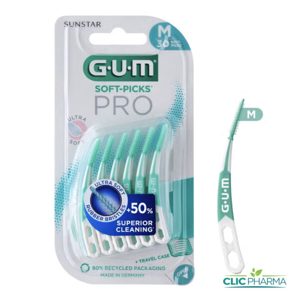 GUM BROSSETTES INTERMEDIAIRES SOFT PICKS PRO (REF: 690) (30 PIECES)