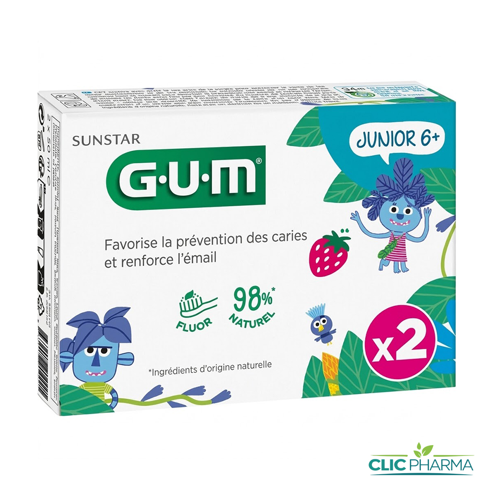 GUM DENTIFRICE DUO PACK JUNIOR 50 ML +6 ans