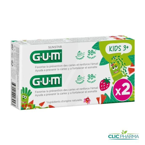 GUM DENTIFRICE DUO PACK KIDS 50ML 3-6ANS