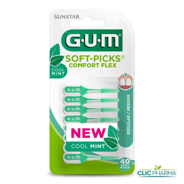 GUM INT SOFT PICKS COMFORT FLEX MINT (REF: 670) (40 PIECES)