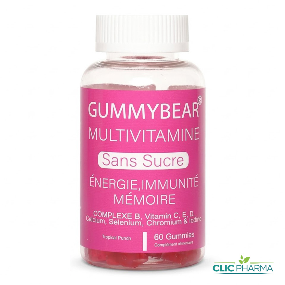 GUMMYBEAR MULTIVITAMINE SANS SUCRE GUMMIES B 60