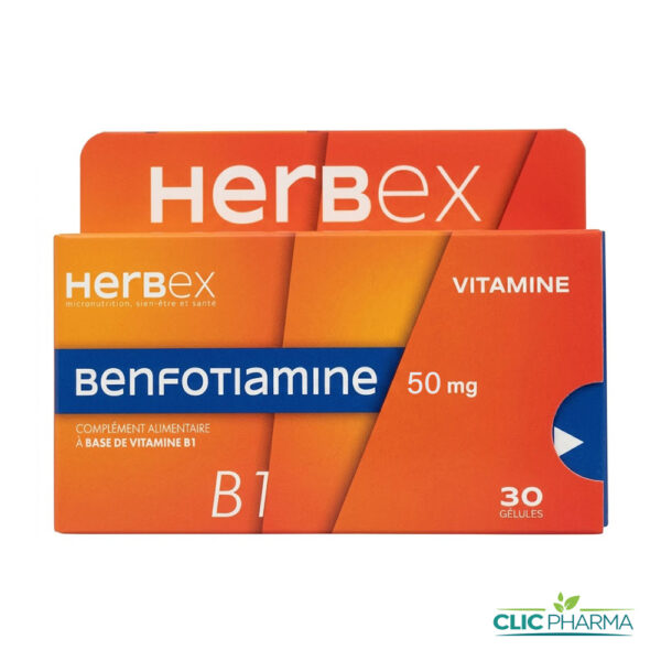 HERBEX BENFOTIAMINE + VITAMINE B1 (30 COMPRIMES)