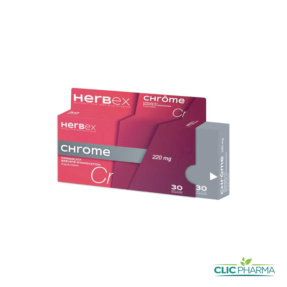 HERBEX CHROME 220MG GELULES B30