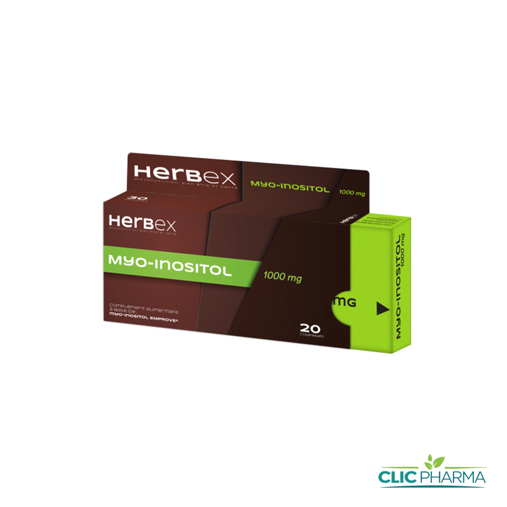 HERBEX MYO-INOSITOL 1000MG COMP B20