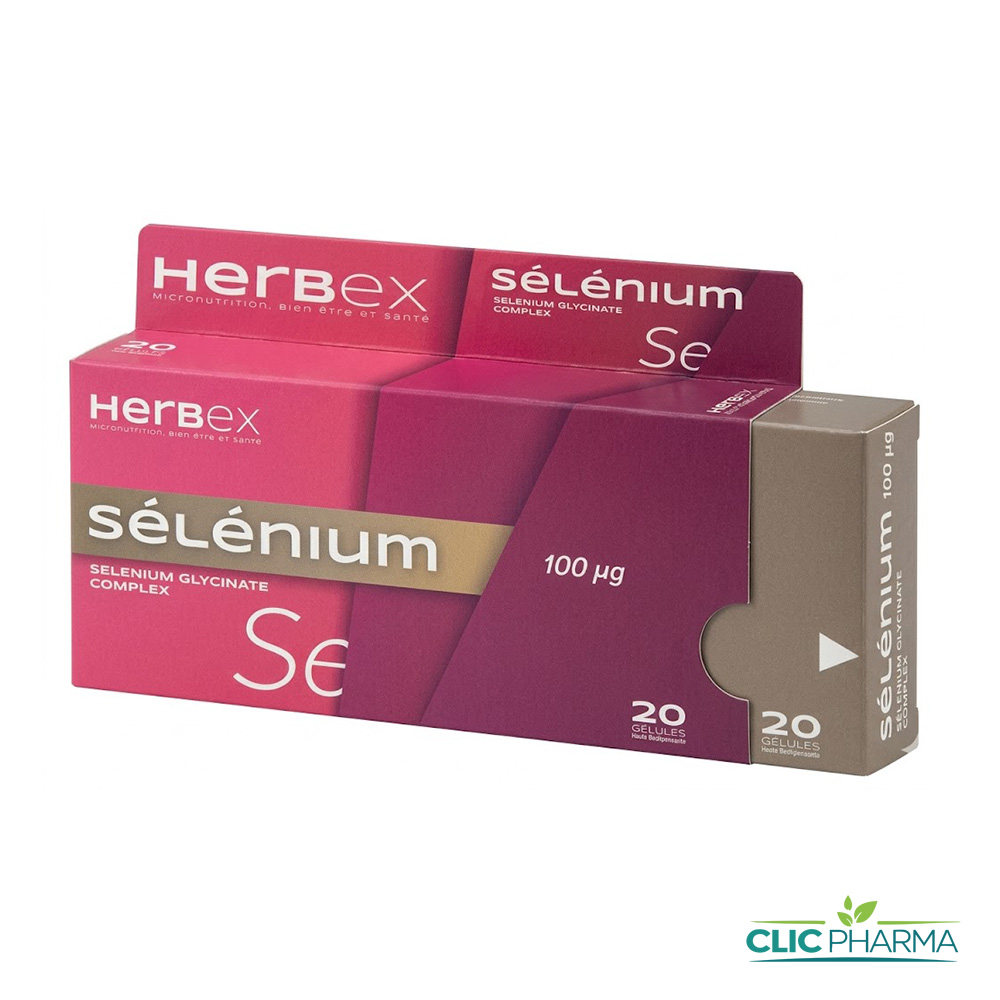 HERBEX SELENIUM 100MG GELULES B 20