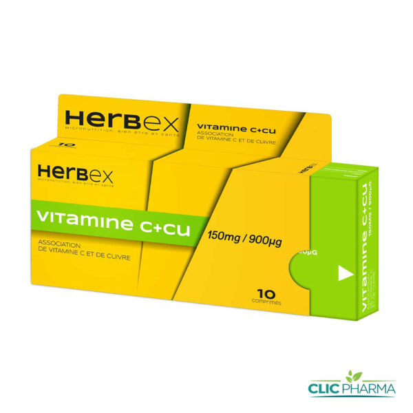 HERBEX VITAMINE C + Cu (20 COMPRIMES)