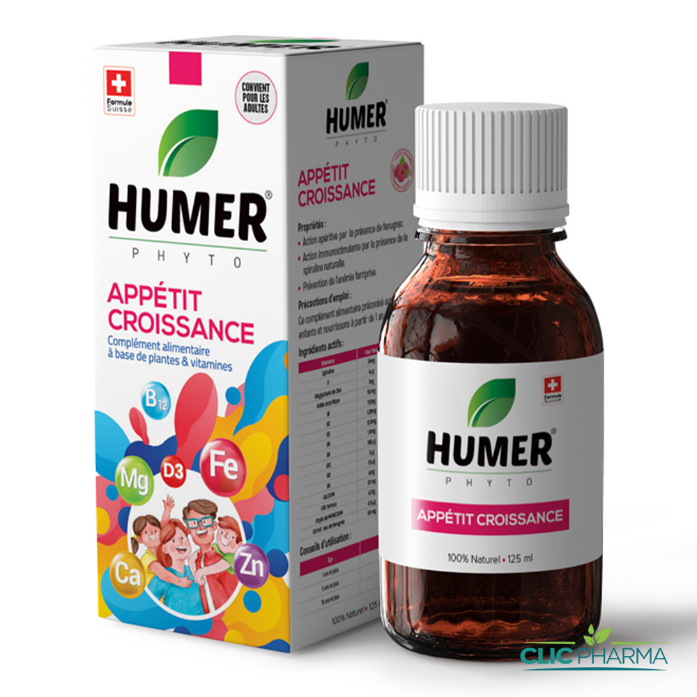 HUMER PHYTO APPETIT CROISSANCE SIROP 125ML
