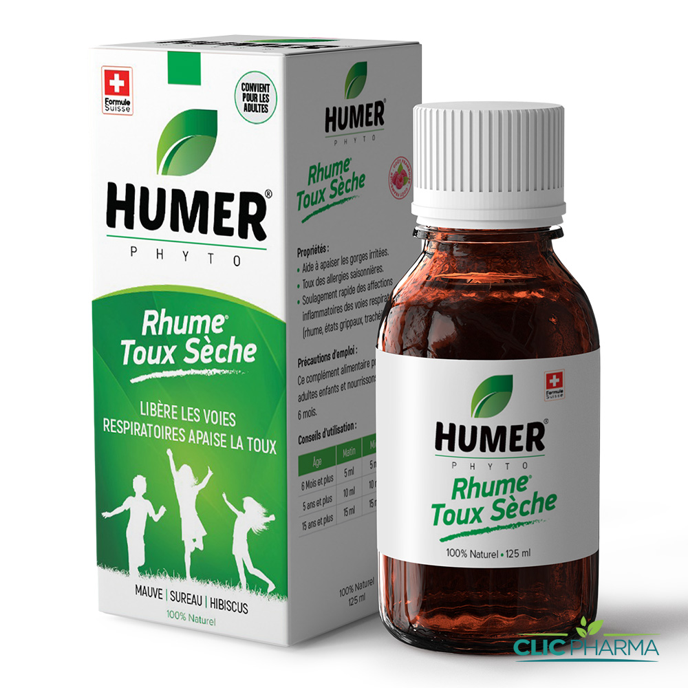 HUMER PHYTO RHUME TOUX SECHE SIROP 125ML