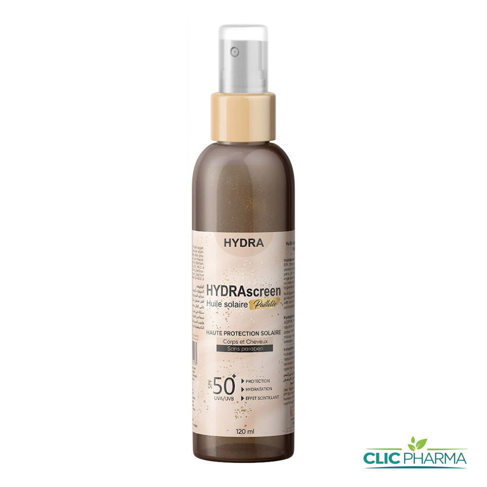 HYDRASCREEN HUILE SOLAIRE PAILLETEE SPF50+ CORPS CHVX 120ML