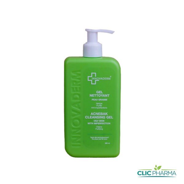 INNOVADERM GEL NETTOYANT ACNEBAK PEAU GRASSE 380ML