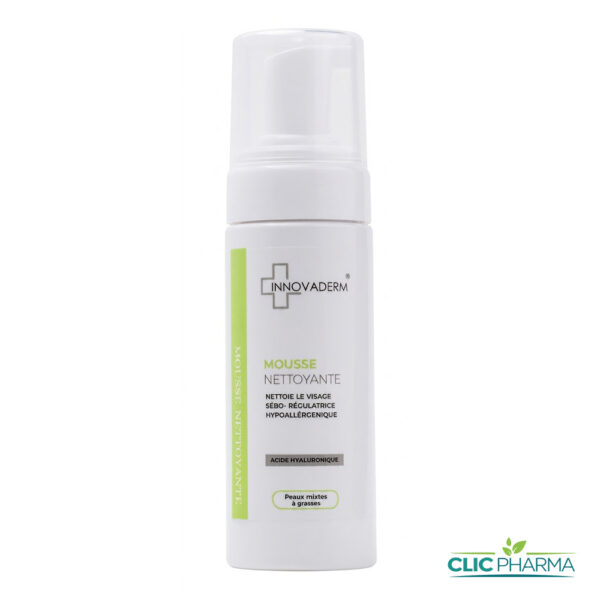 INNOVADERM MOUSSE NETTOYANTE PEAU MIXTE A GRASSE 150ML