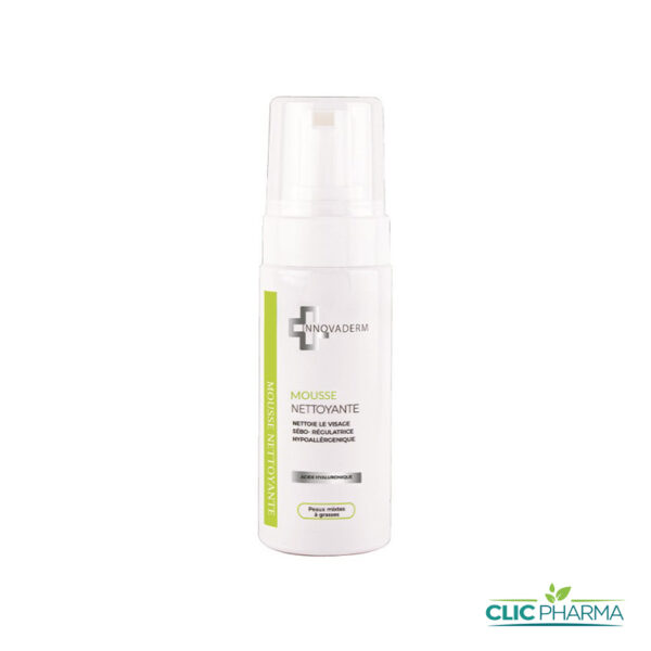 INNOVADERM MOUSSE NETTOYANTE ACIDE HYALURONIQUE PEAU MIXTE À GRASSE 150ML