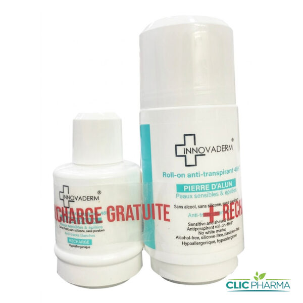 INNOVADERM ROLL-ON ANTI-TRANSPIRANT 48H + RECHARGE GRATUITE