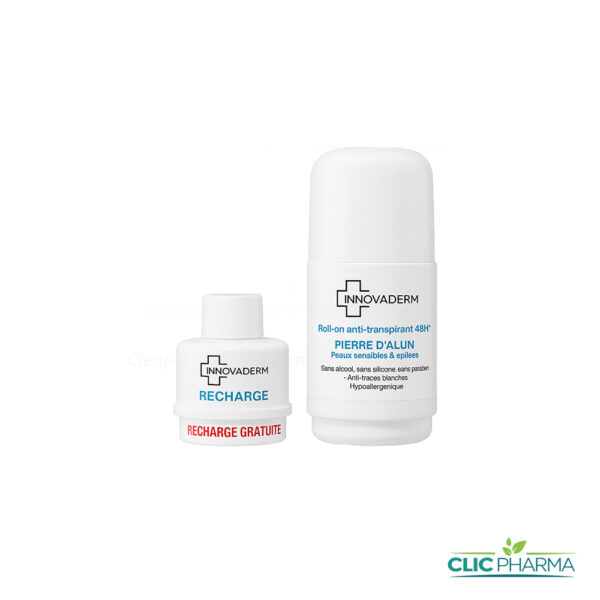 INNOVADERM ROLL-ON ANTI-TRANSPIRANT 48H + RECHARGE GRATUITE