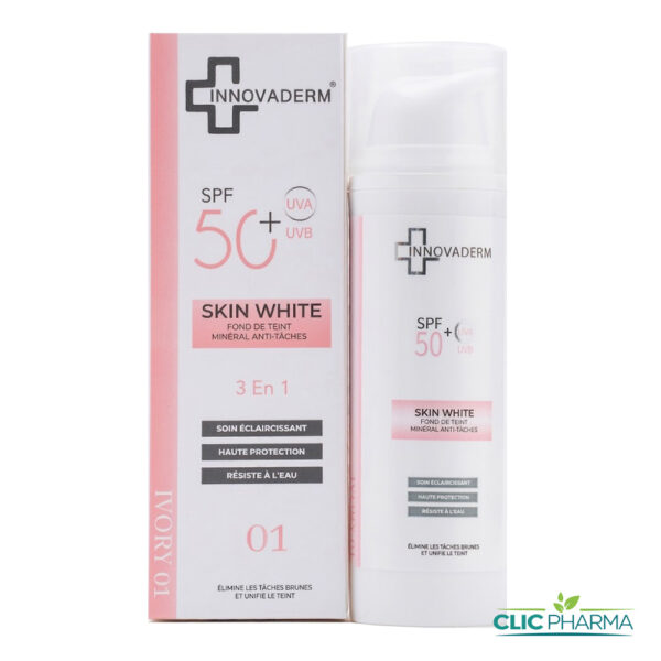 INNOVADERM SKIN WHITE FOND DE TEINT SPF50+ IVORY 01 50ML