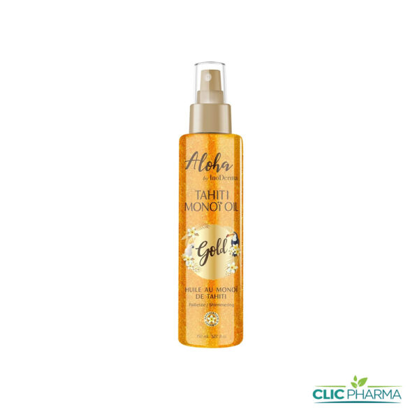 INODERMA ALOHA HUILE AU MONOI DE TAHITI PAILLETÉE GOLD SPRAY 150ML
