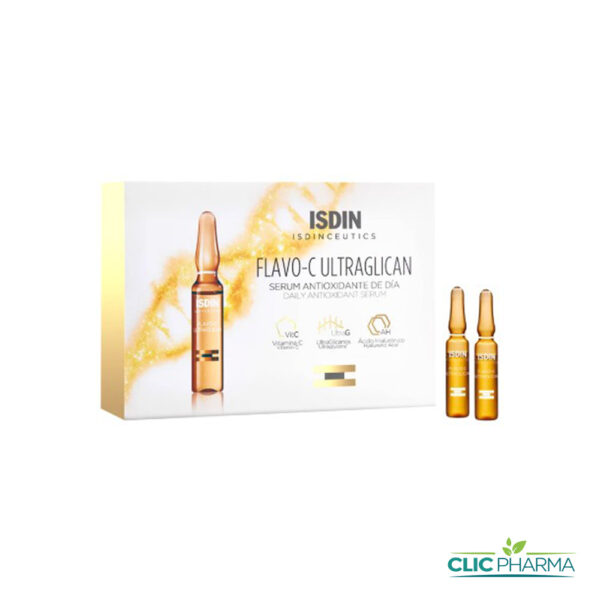 ISDIN FLAVO-C ULTRAGLICAN SÉRUM ANTIOXIDANT DE JOUR (10 AMPOULES)