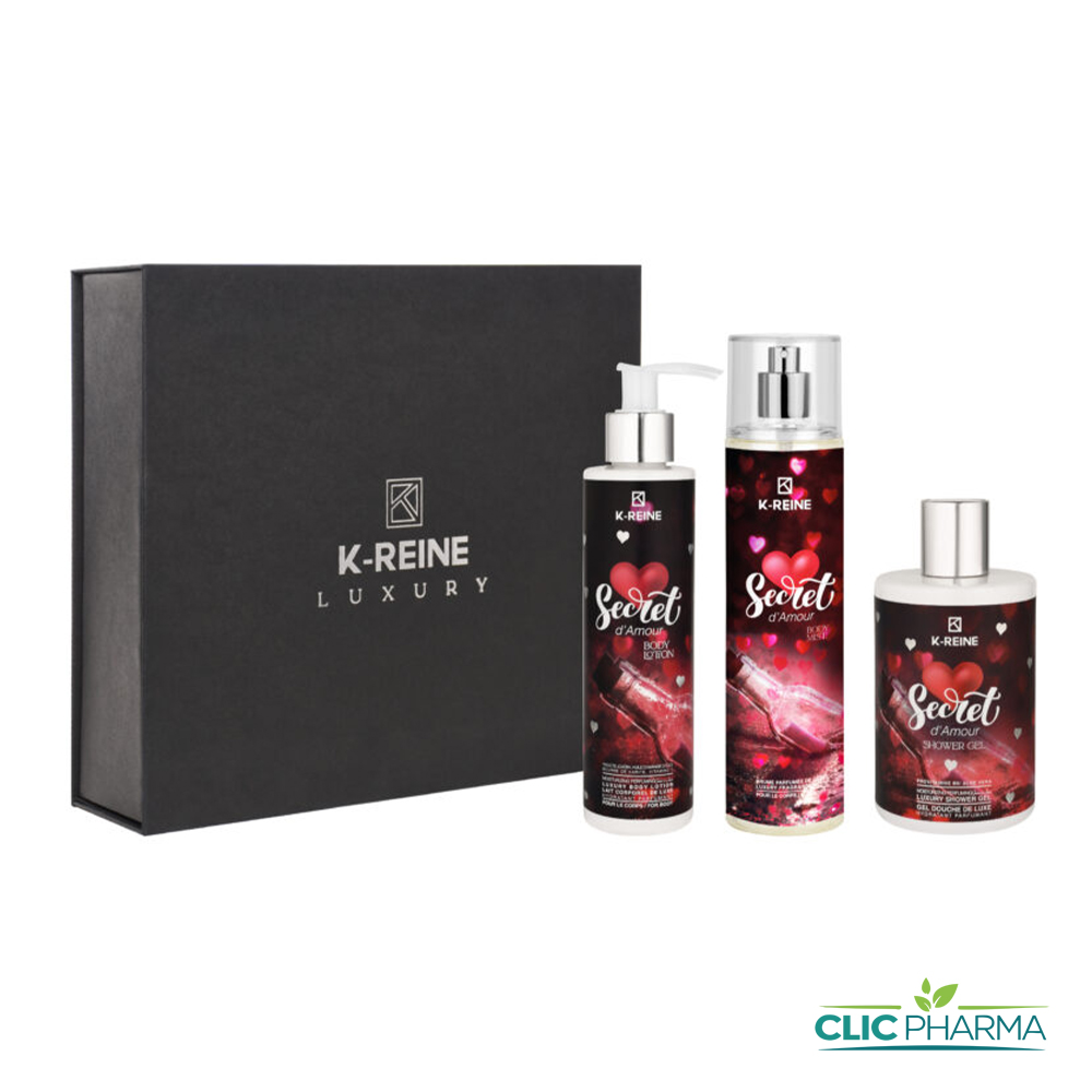 K-REINE COFFERT SECRET D AMOUR (BRUME +HUILE JOJOBA +GEL DOUCHE)