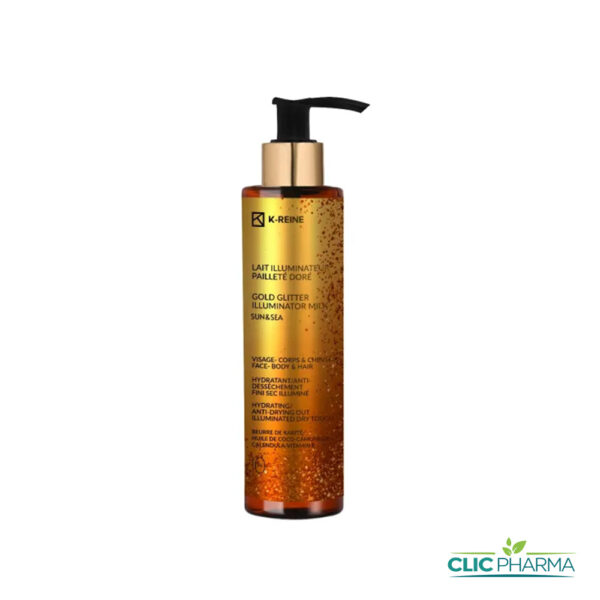K-REINE LAIT ILLUMINATEUR PAILLETÉ DORÉ CHEVEUX ET CORPS 150ML