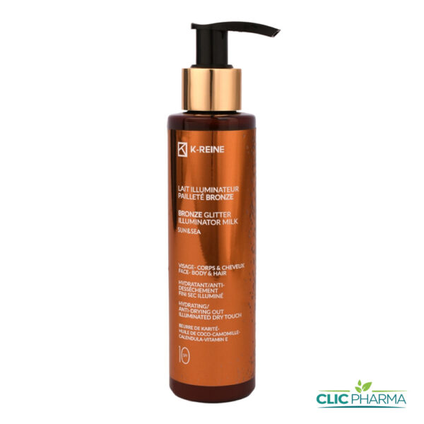 K-REINE LAIT ILLUMINATEUR PAILLETÉ BRONZE CHEVEUX ET CORPS SPF10 150ML