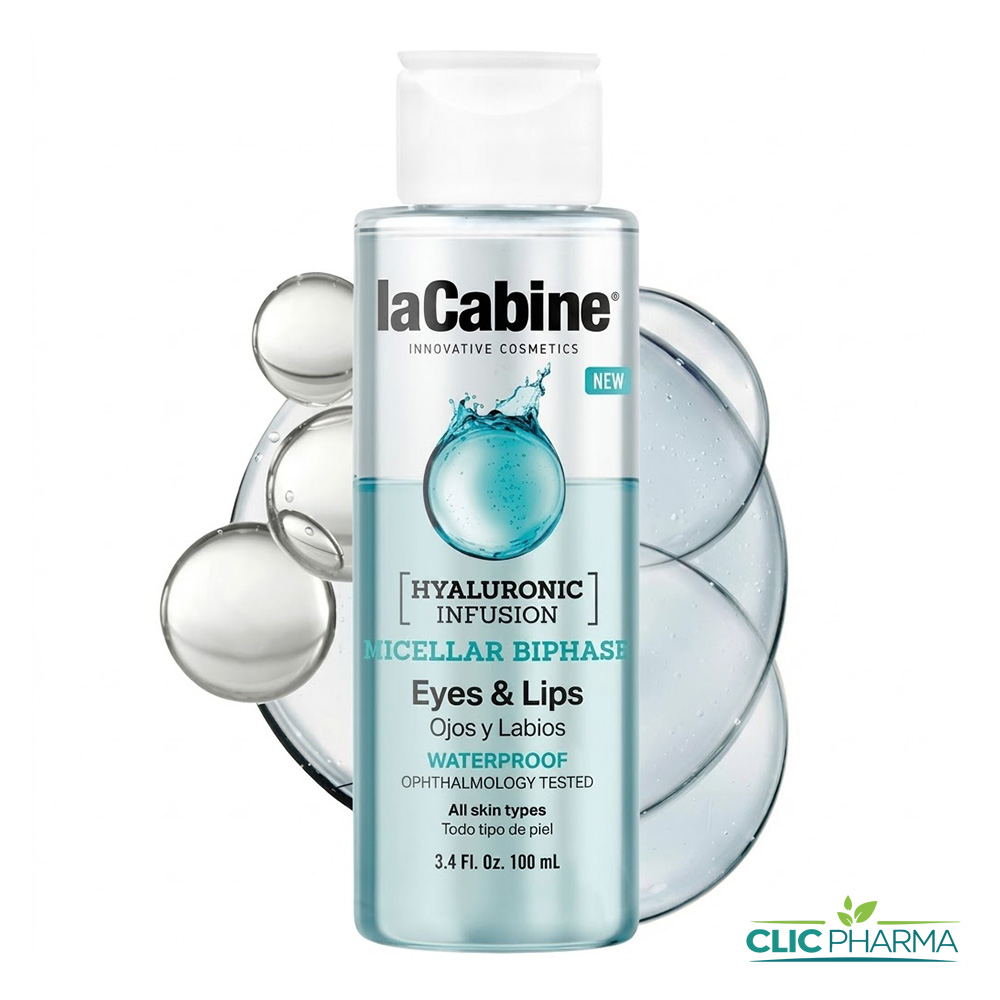 LACABINE HYALURONIC INFUSION EAU MICELL BIPHASE DEMAQ EYES LIPS 100ML