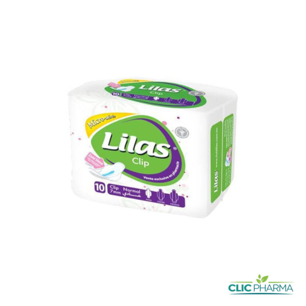 LILAS CLIP POCKET MICRO AÉRÉ (10 SERVIETTES PHARMACIE)