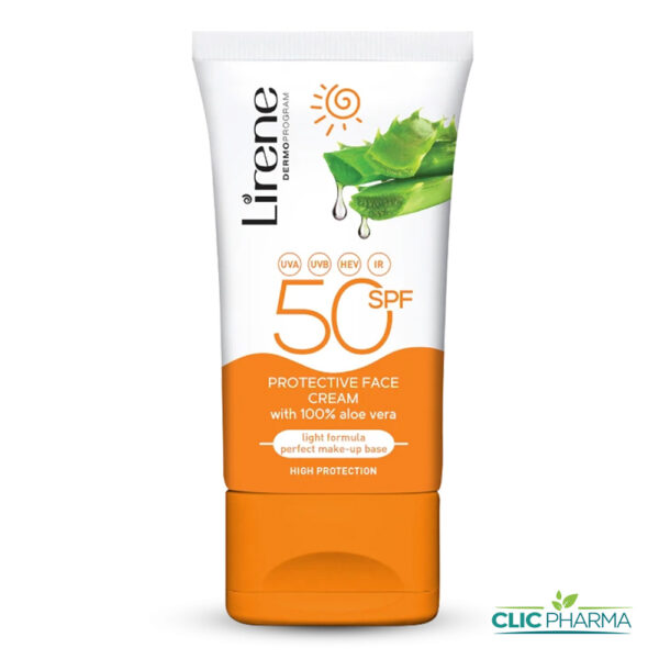LIRENE ECRAN VISAGE ADULTE ALOE VERA SPF50+ 50ML