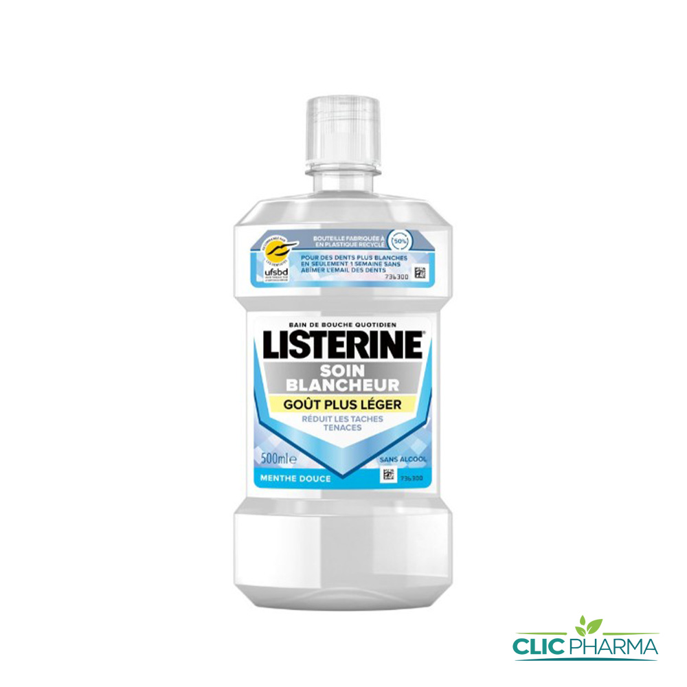 LISTERINE BAIN DE BOUCHE BLANCHEUR GOUT PLUS LEGER 250ML