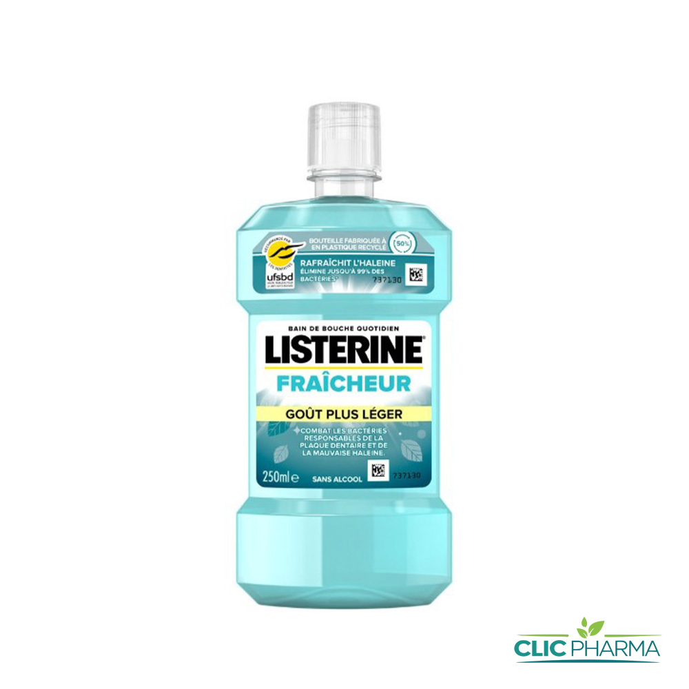 LISTERINE BAIN DE BOUCHE FRAICHEUR GOUT PLUS LEGER 250ML