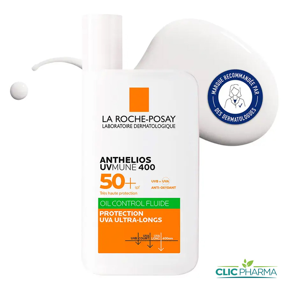 LRP ANTHELIOS UVMUNE400 FLUIDE OIL CONTROL ECRAN SPF50+ P G SENS 50ML