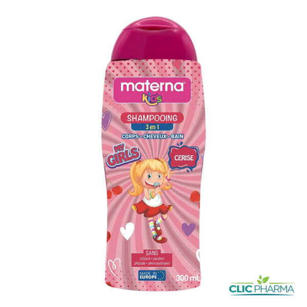 MATERNA KIDS SHAMPOING 3EN1 GIRLS CERISE 300ML