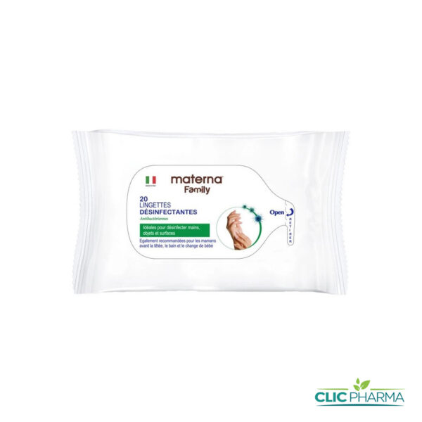 MATERNA LINGETTES ANTIBACTÉRIENNE (20 LINGETTES)