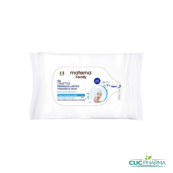 MATERNA LINGETTES DÉMAQUILLANTES (20 LINGETTES)