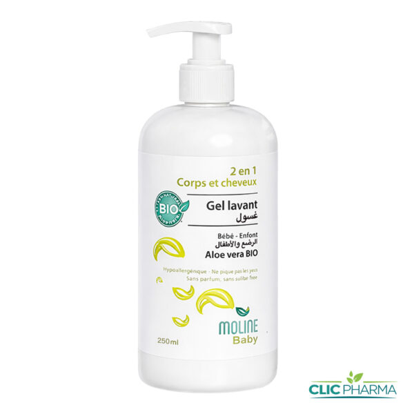 MOLINE GEL LAVANT 2EN1 BIO CORPS CHEVEUX 250ML