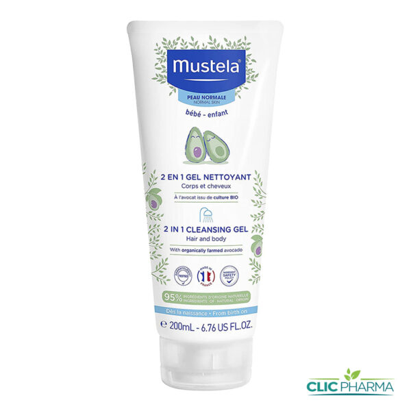 MUSTELA GEL NETTOYANT 2EN1 CHEVEUX ET CORPS 200ML