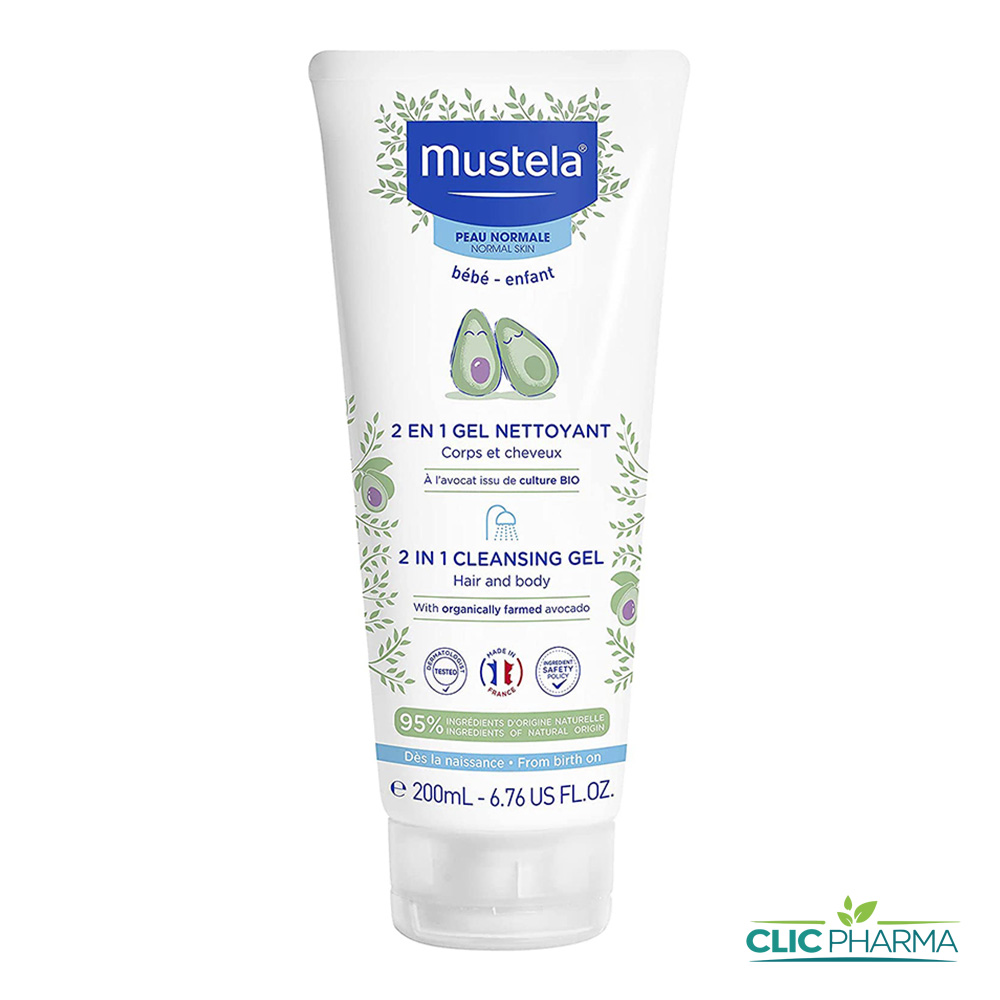 MUSTELA 2EN1 CH ET CORPS GEL NETT 200ML