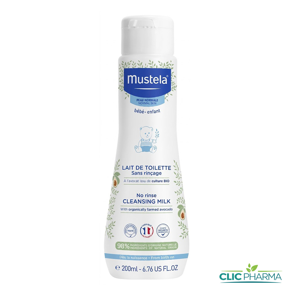 MUSTELA LAIT DE TOILETTE SANS RINCAGE 200ML