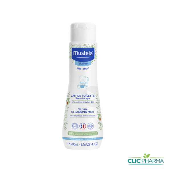 MUSTELA LAIT DE TOILETTE SANS RINCAGE 200ML